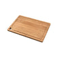 WoodyKitchenware bamboo cutting board with labeled sections for organized food prep, measuring 20x19cm.