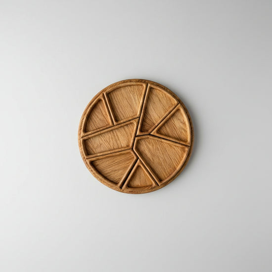 Irregular dividing wood serving tray by Woody&