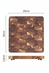 Acacia chopping board from WoodyKitchenware by WoodyKitchenware, 28x28x2.8 inches, natural wood finish for kitchen prep.