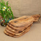 Irregular solid olive wood cutting board by WoodyKitchenware, featuring natural Mediterranean shield design and smooth finish.