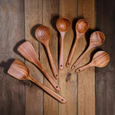 Set of four eco-friendly wooden spatulas from Woody&