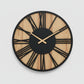 Wooden wall clock by WoodyKitchenware featuring industrial forge design and solid timber construction for rustic home decor.