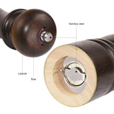 Wooden pepper grinder and spice bottle with manual ceramic mill by WoodyKitchenware, showcasing a crafted wooden design.