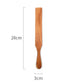 Set of five professional-grade teak wooden spatulas for cooking, featuring smooth handles and flat spatula heads for versatile kitchen use.