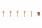 Set of five professional-grade teak wooden spatulas from WoodyKitchenware, ideal for cooking and stirring in the kitchen