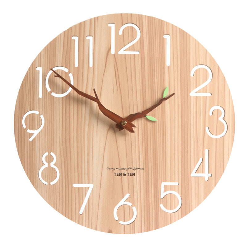 Stylish wooden wall clock by WoodyKitchenware featuring an elegant design and whisper-quiet operation, perfect for modern interiors.