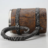 Sculpted Charred Barrel Stein from WoodyKitchenware by WoodyKitchenware, featuring detailed wood grain and barrel design.