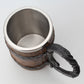 Sculpted charred barrel stein from WoodyKitchenware by WoodyKitchenware, featuring detailed wood and barrel design.