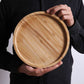 Rectangular bamboo wooden dinner plate tray by WoodyKitchenware, perfect for household serving and organization.