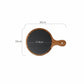 Black wooden pizza dish plate by WoodyKitchenware, perfect for serving pizza or snacks in style with natural wood finish.