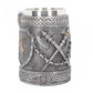 Blackjack-themed beer glass by WoodyKitchenware featuring a high-stakes blackjack hand design for craft beer enjoyment.