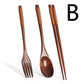 Creative color wooden spoon set by WoodyKitchenware, Korean-inspired eco-friendly tableware with vibrant, handcrafted wooden spoons.