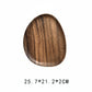 Handcrafted black walnut serving tray by WoodyKitchenware, ideal for sushi, tea, fruits, and snacks, with an irregular shape and natural finish.