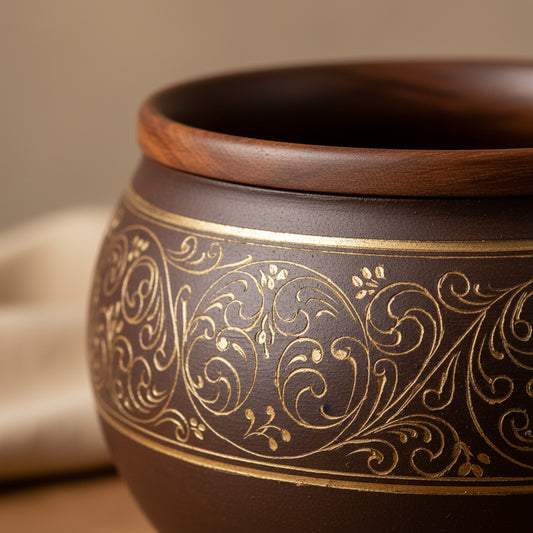Inner Mongolia Jujube wood craft bowl by WoodyKitchenware, traditional Mongolian milk-tea and serving bowl with rich wood grain details.