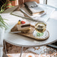 Unlacquered Japanese-style acacia wood tray by WoodyKitchenware, solid wood serving display with natural finish.