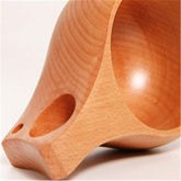Hand-carved minimalist wooden vessel from WoodyKitchenware, The Sylvan Solace by WoodyKitchenware, featuring smooth, natural wood grain.