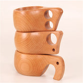 Hand-carved minimalist wooden vessel from WoodyKitchenware, showcasing smooth, natural wood grain and simple elegant design.