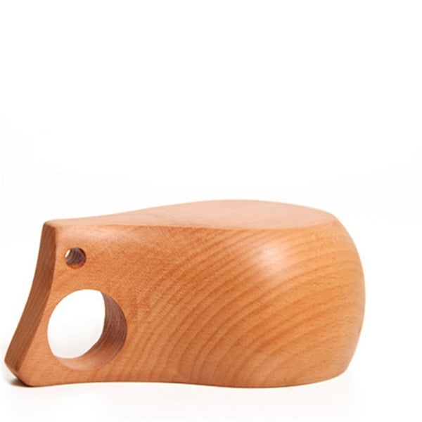 Hand-carved minimalist wooden vessel from WoodyKitchenware, The Sylvan Solace by WoodyKitchenware, showcasing smooth curves and natural wood grain.