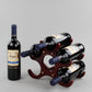European wooden wine rack decoration by WoodyKitchenware, solid wood display for wine bottles and glasses, stylish kitchen decor.