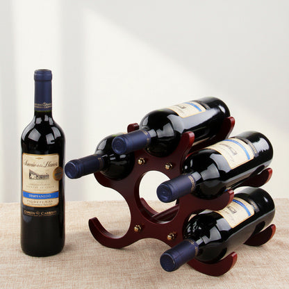 European wooden wine rack decoration by WoodyKitchenware, showcasing a solid wood display with wine glasses and bottle storage.