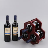 Wooden wine rack decoration by WoodyKitchenware, European creative solid wood display with wine glass holder and stylish design.