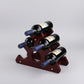 European-style wooden wine rack decoration by WoodyKitchenware, showcasing a solid wood display for wine bottles and glasses.