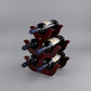 European wooden wine rack decoration by WoodyKitchenware, showcasing a solid wood wine and glass display for kitchen or bar decor.