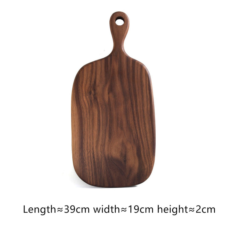 Black Walnut pizza tray by WoodyKitchenware with a rustic finish, measuring 36x17x2cm, ideal for serving homemade pizzas.