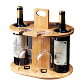 Wooden wine rack ornament by WoodyKitchenware featuring bamboo construction and a solid wood display for red wine bottles.