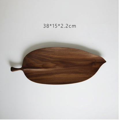 Small handmade wooden tray by WoodyKitchenware, featuring glossy beech wood with forest sculpture design, perfect for serving.