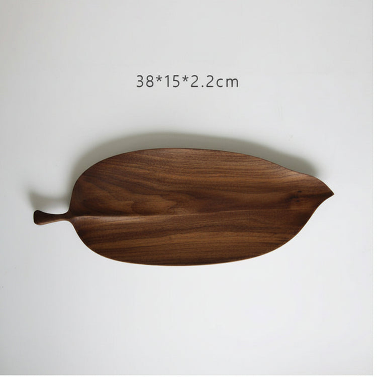 Small handmade wooden tray by WoodyKitchenware, featuring glossy beech wood with forest sculpture design, perfect for serving.