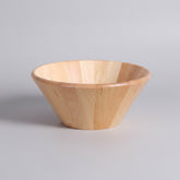 Round Japanese wooden bowl made of birch by WoodyKitchenware, showcasing smooth, natural timber with a minimalist design.