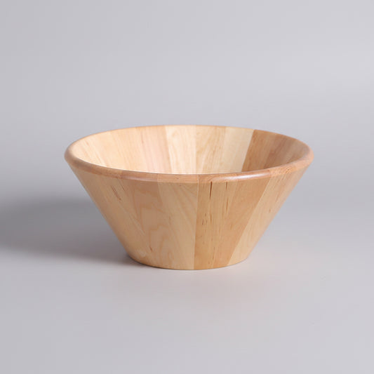 Round Japanese wooden bowl made of birch by WoodyKitchenware, showcasing smooth, natural timber with a minimalist design.
