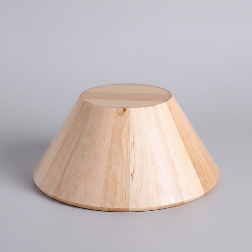 Round Japanese wooden bowl by WoodyKitchenware, Birch Gatherer solid timber bowl, natural wood grain, eco-friendly kitchenware.