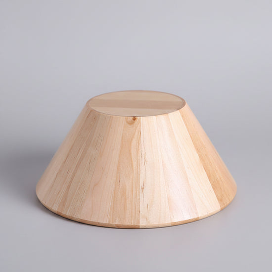 Round Japanese wooden bowl by WoodyKitchenware, Birch Gatherer solid timber bowl, natural wood grain, eco-friendly kitchenware.