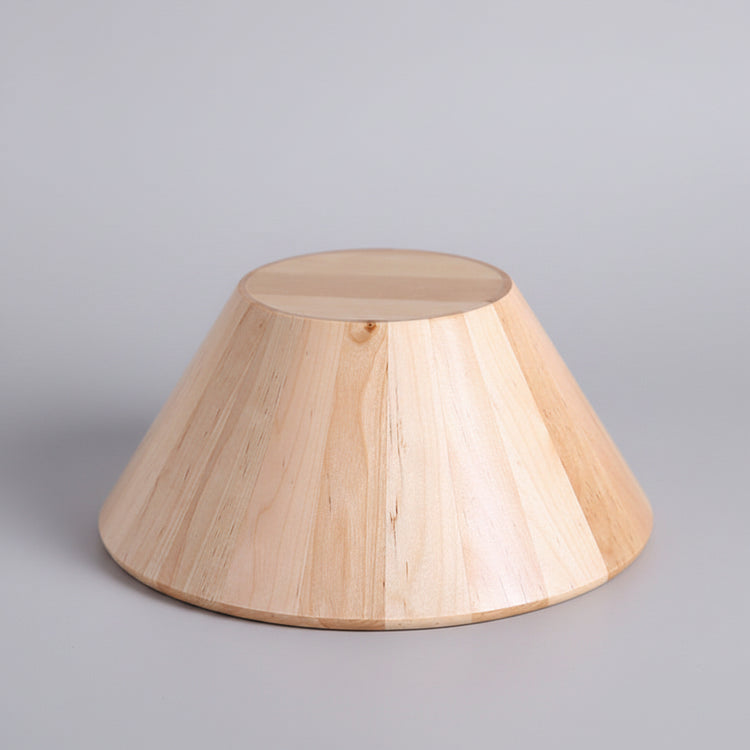 Round Japanese wooden bowl by WoodyKitchenware, Birch Gatherer solid timber bowl, natural wood grain, eco-friendly kitchenware.