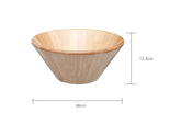 Round Japanese wooden bowl by WoodyKitchenware, made from solid birch timber, showcasing smooth natural grain and handcrafted design.