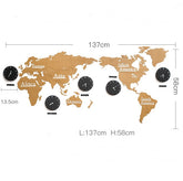 Black 3D wooden wall clock by WoodyKitchenware, handcrafted solid wood timepiece with modern, artistic design for home decor.