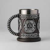 Black minimalist beer mug by Woody&