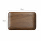 Japanese-style black walnut wooden plate by WoodyKitchenware, square serving tray for breakfast or snacks, elegant and natural wood finish