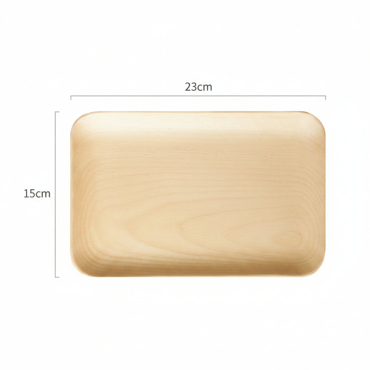 Square Japanese-style black walnut wooden plate from WoodyKitchenware, ideal for breakfast and snacks.