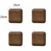 Japanese-style black walnut wooden plate by WoodyKitchenware, elegant square tray for breakfast or snacks with natural wood grain.
