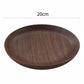 Japanese-style black walnut wooden plate by WoodyKitchenware, square tray perfect for breakfast and snacks, elegant and natural.