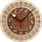 Handcrafted wooden astronomical clock by WoodyKitchenware, featuring celestial designs on a 30cm solid wood timepiece.