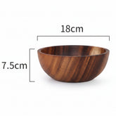 Natural wooden bowl from WoodyKitchenware, featuring smooth brown finish, ideal for serving or decorative kitchen display.