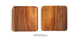 Rectangular wooden plate made of acacia wood from WoodyKitchenware, ideal for serving appetizers or main dishes.