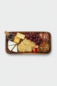 Rectangular wooden plate made of acacia wood from WoodyKitchenware, ideal for serving appetizers or snacks.
