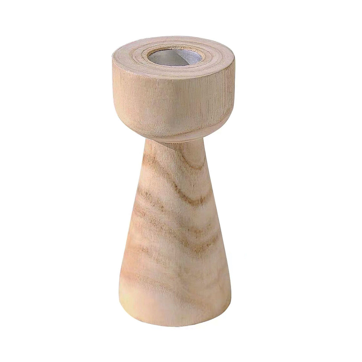 Retro wooden vase with Zen Tuo pattern, solid timber design by WoodyKitchenware, showcasing a natural, handcrafted appearance.