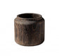 Retro wooden vase with Zen Tuo pattern, solid timber design by WoodyKitchenware, perfect for rustic home decor.