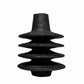 Retro wooden vase with Zen Tuo pattern, crafted from solid timber by WoodyKitchenware, suitable as a decorative candlestick or vessel.